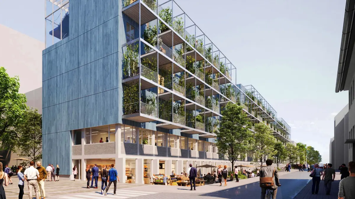 So könnte nach dem Siegerentwurf des Büros Haas Cook Zemmrich Studio 2050 der „Neue Stöckach“ an der Stöckachstraße Richtung Süden aussehen.