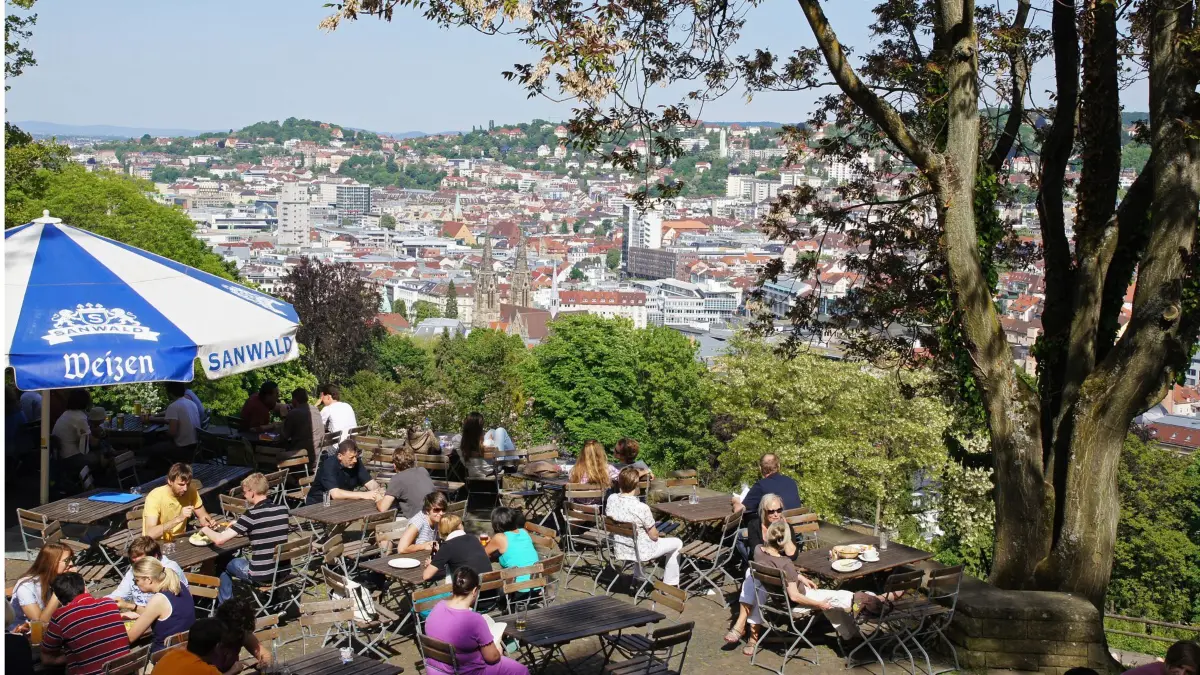 stadtansicht,biergarten,stuttgart *** city view,beer garden,stuttgart fw0-fii , Karlshöhe