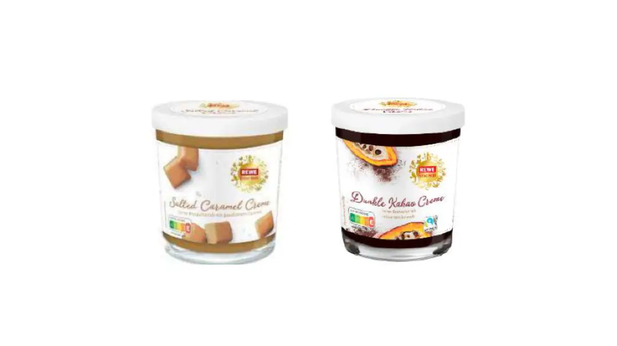 Die Nougat-Cremes: „REWE Feine Welt Salted Caramel Creme 200 g und REWE Feine Welt Dunkle Kakaocreme 200 g“ werden von der Firma „Natra Chocolate International S.L., Onati“ zurückgerufen.