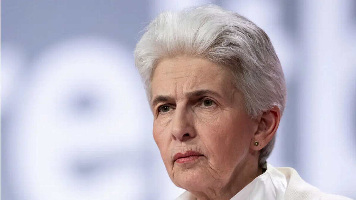 ARCHIV - 27.04.2024, Berlin: Marie-Agnes Strack-Zimmermann, FDP-Spitzenkandidatin zur Europawahl, nimmt am 75. Ordentlichen Bundesparteitag der FDP teil. (zu dpa: «Strack-Zimmermann mit Grundsatzkritik an Scholz: «Krasser Rechthaber»») Foto: Hannes P Albert/dpa +++ dpa-Bildfunk +++
