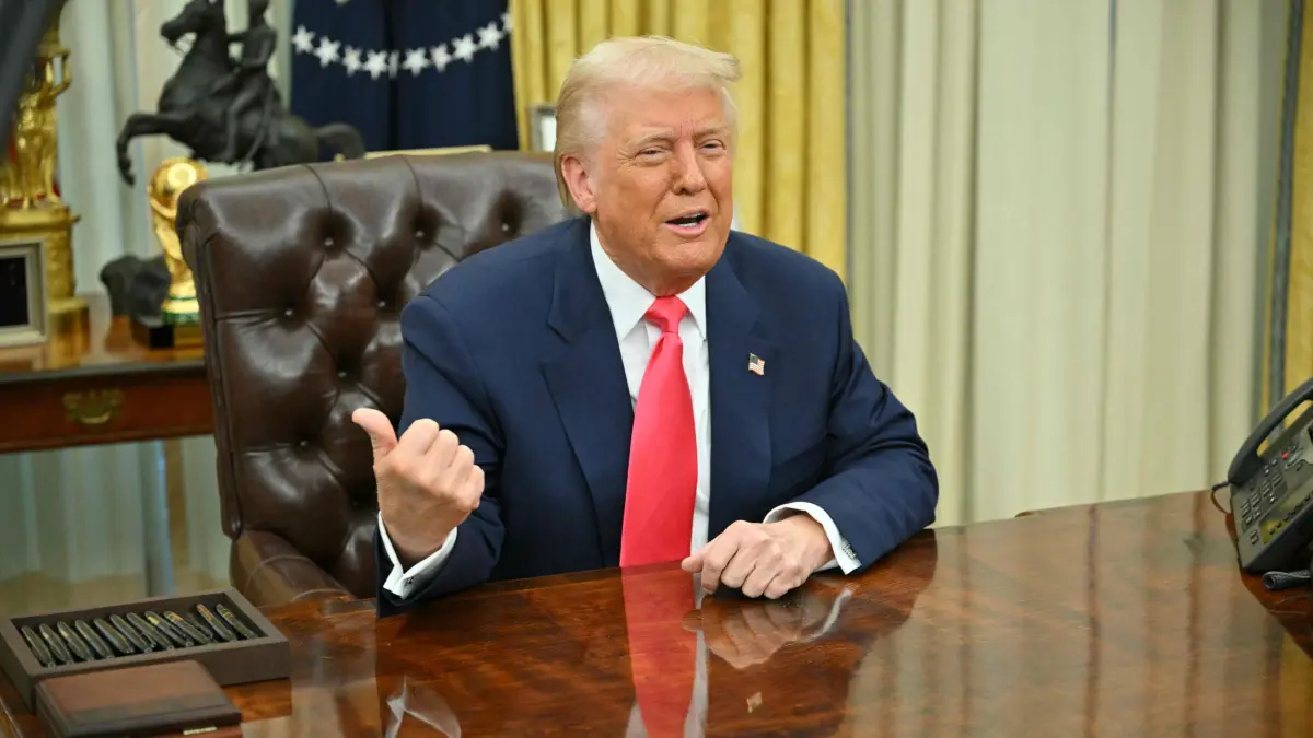 US President Donald Trump speaks after signing executive orders in the Oval Office of the White House in Washington, DC on March 6, 2025. (Photo by Mandel NGAN / AFP)