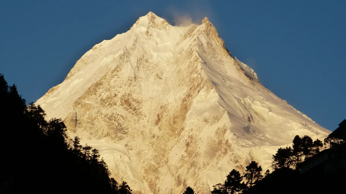 Der Manaslu in Nepal landet auf Platz 8 der höchsten Berge weltweit.
