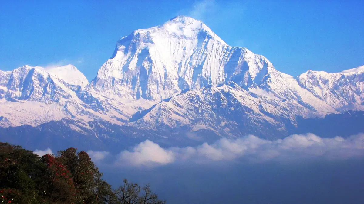 Der Dhaulagiri I in Nepal landet auf Platz 7 der größten Berge der Welt