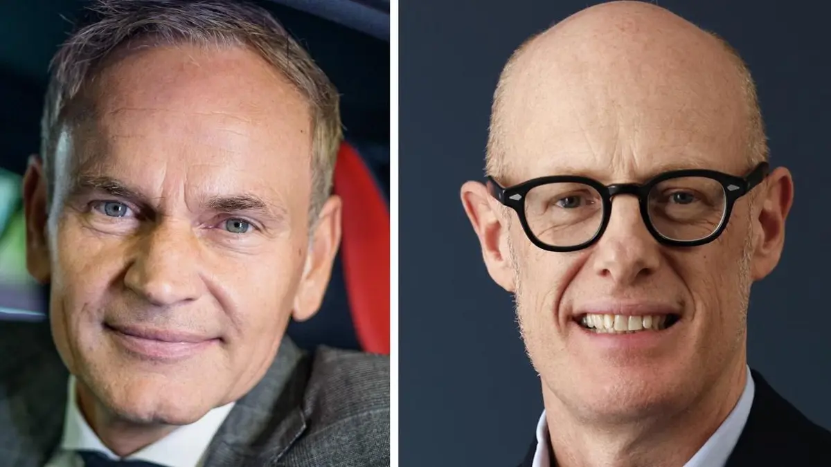 Oliver Blume (li.) ist seit Jahresbeginn nicht mehr Porsche-Chef. Sein Nachfolger Michael Leiters (Mi.) stellte den langjährigen Chefdesigner und Blume-Vertrauten Michael Mauer (re.) kurzfristig kalt. Das stößt im Unternehmen auf Befremden.
