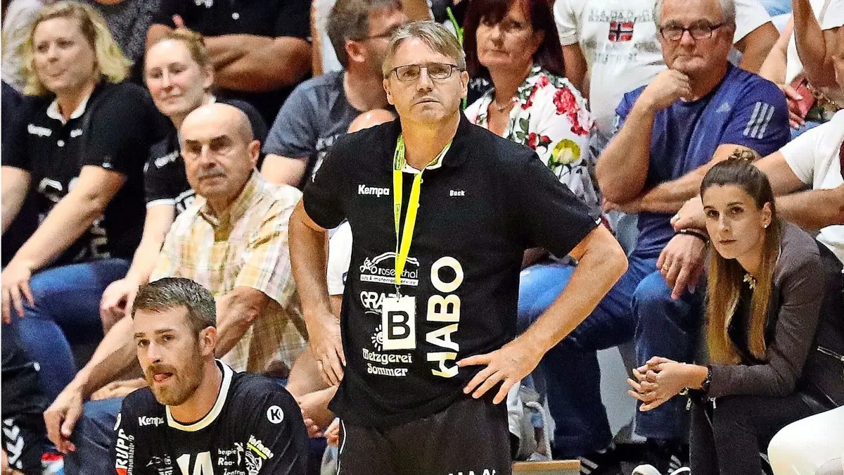 Großbottwar, DEU, 14.09.2019.
Haba Herren HABO SG-SG Schorndorf
Trainer Jürgen Buck (Habo) .
Foto: Avanti/Ralf Poller .