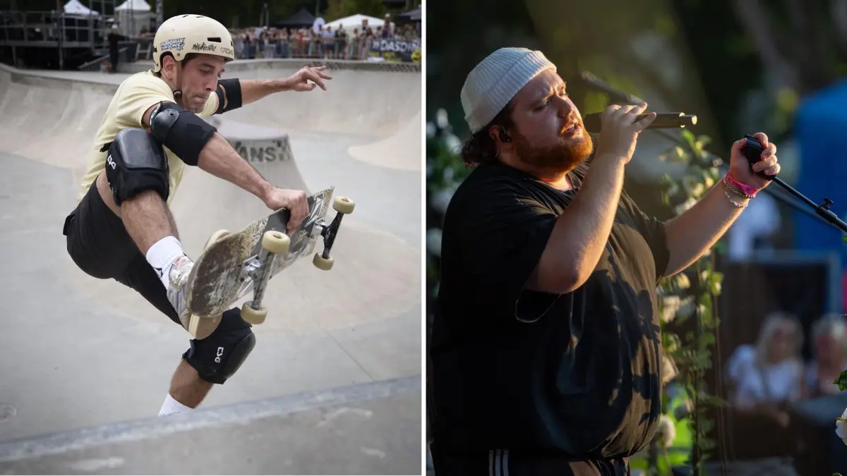 In der Waiblinger Skatebowl ist im Juli einiges geboten. Neben coolen sportlichen Events tritt unter anderem Yasin Sert alias Milleniumkid (rechts) auf und begeistert das junge Publikum.