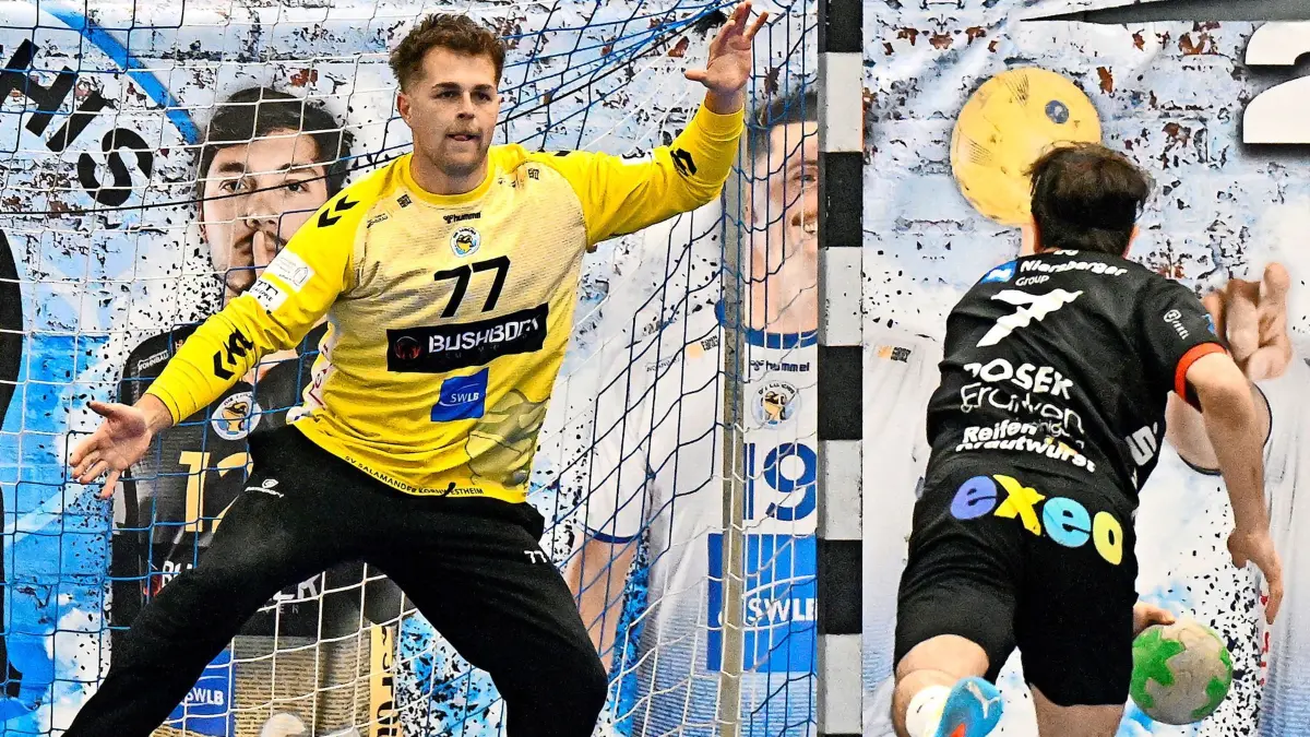 SV Salamander Kornwestheim - TV Erlangen-Bruck; Handball 3. Bundesliga Herren; SVK;
SVK (weiß): Jan Tinti