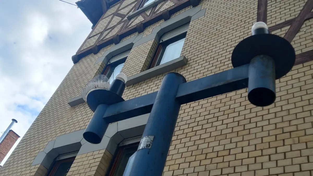 Bahnhofstraße Fellbach Vandalismus zerstörte Leuchten