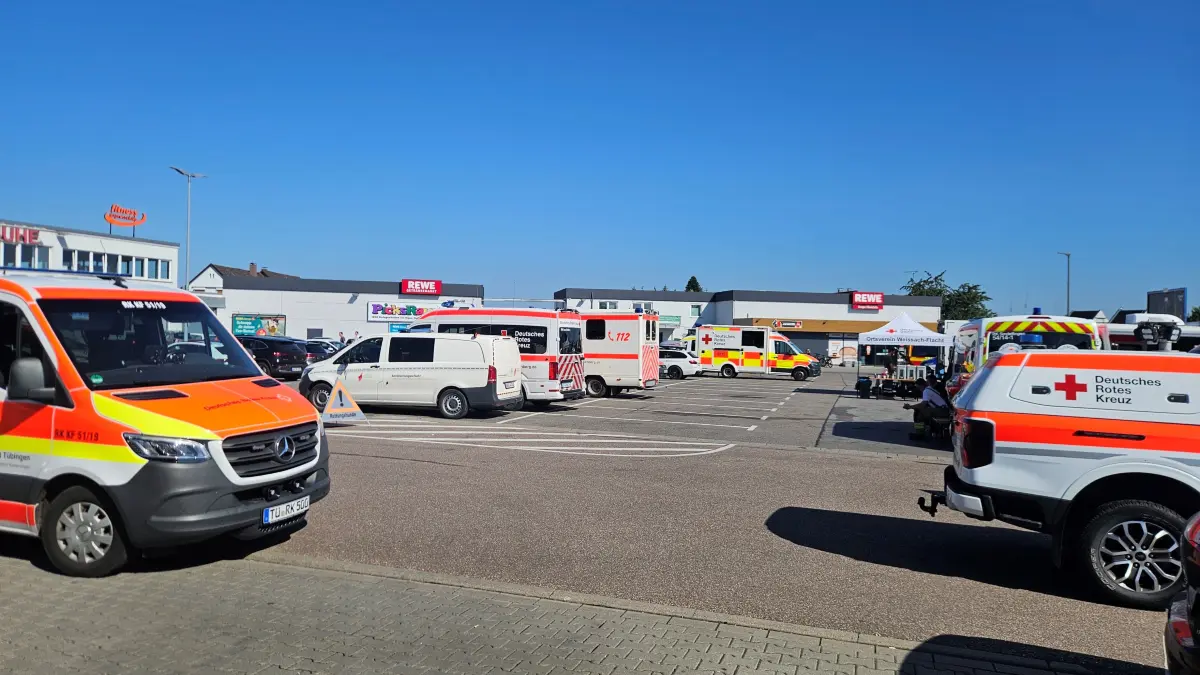 An der groß angelegten Suche in Renningen waren zahlreiche Einsatzkräfte beteiligt.
