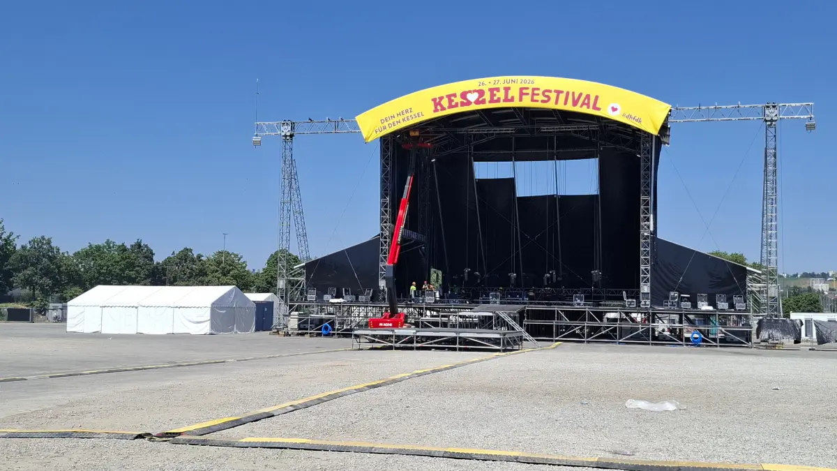 Kesselfestival 2026 in Stuttgart - Aufbau Bühne