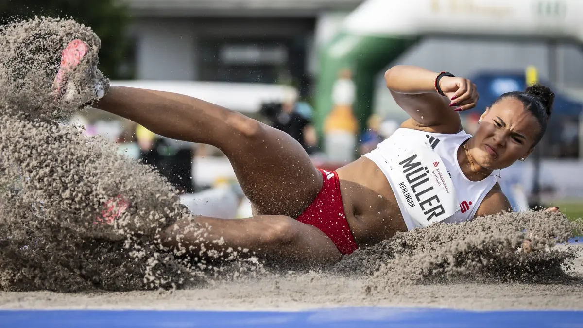 REHLINGEN , GERMANY - MAY 24: Laura Raquel Müller GER/Unterländer LG during the 61. Internationales Pfingstsportfest on 24.05.2026 at the Bungertstadion in Rehlingen-Siersburg Saarland / Deutschland. Saarland Deutschland Copyright: xAxelxKohringx