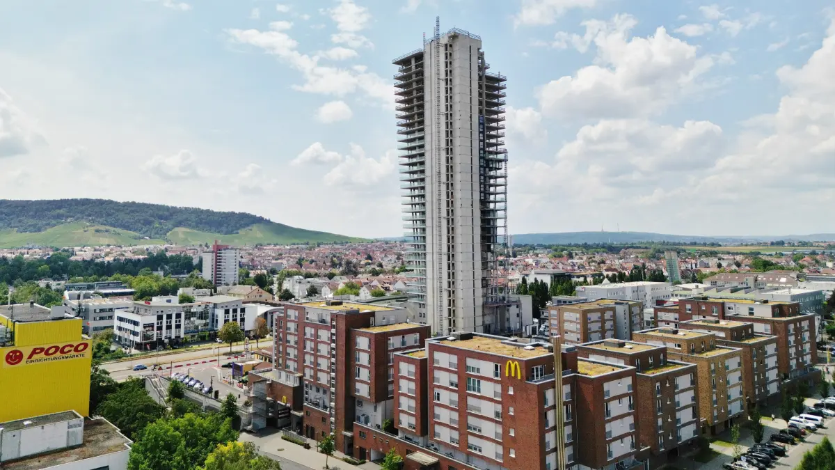 Fellbach, schwabenland, tower, Schwabenlandtower, SLT, SLT107, Bauruine, Hochhaus