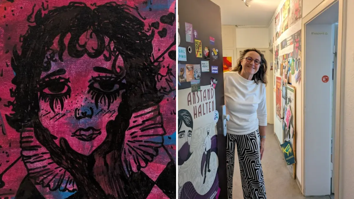 Maria-Theresia Burkert ist Teil des Lehrerinnenteams der Außenstelle, in der die Jugendlichen auch viel kreativ arbeiten.
