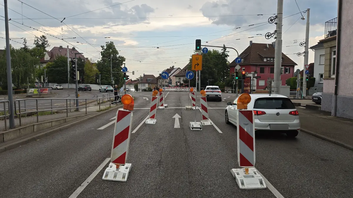 Planckstraße, Gasleck, Bauarbeiten