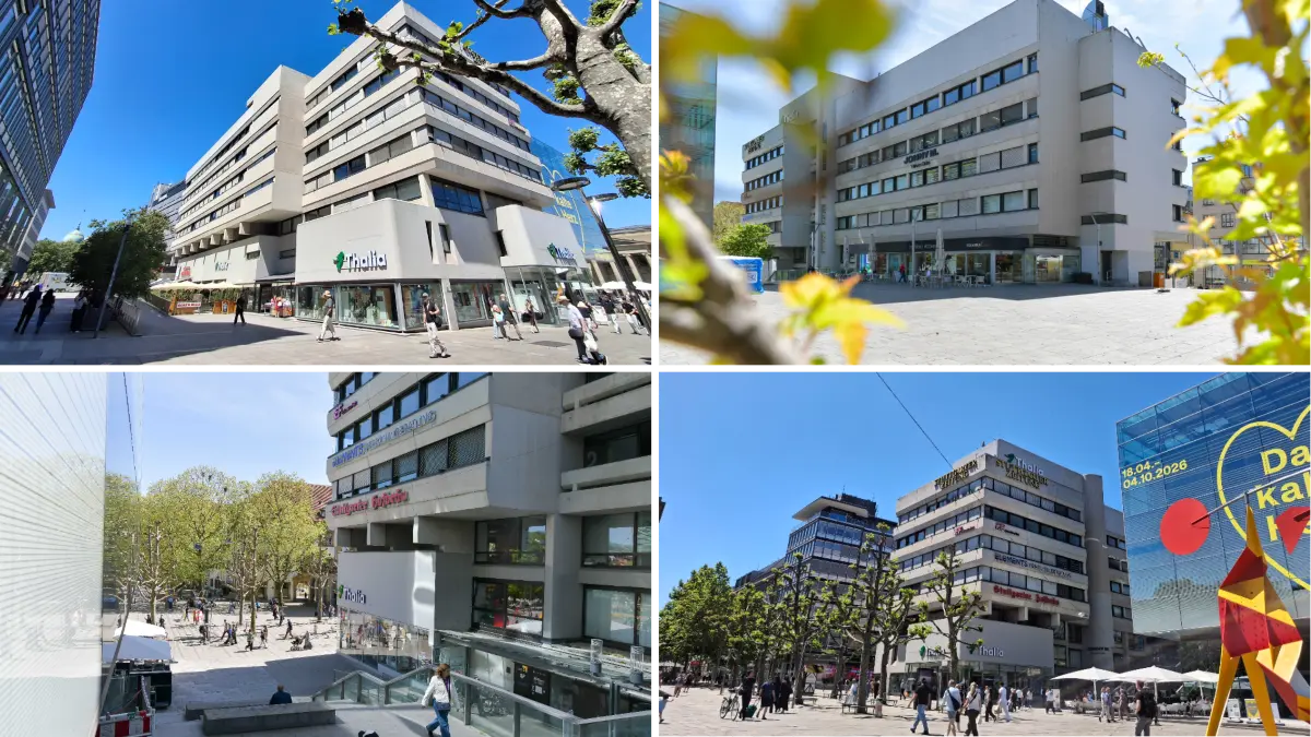 Der Wittwer-Bau in Stuttgart lässt sich von vielen Seiten erleben