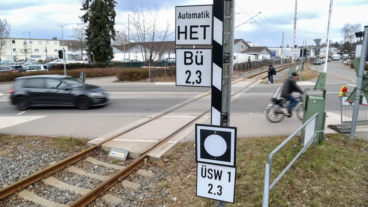 Bahnübergang Tübinger Straße in Böblingen