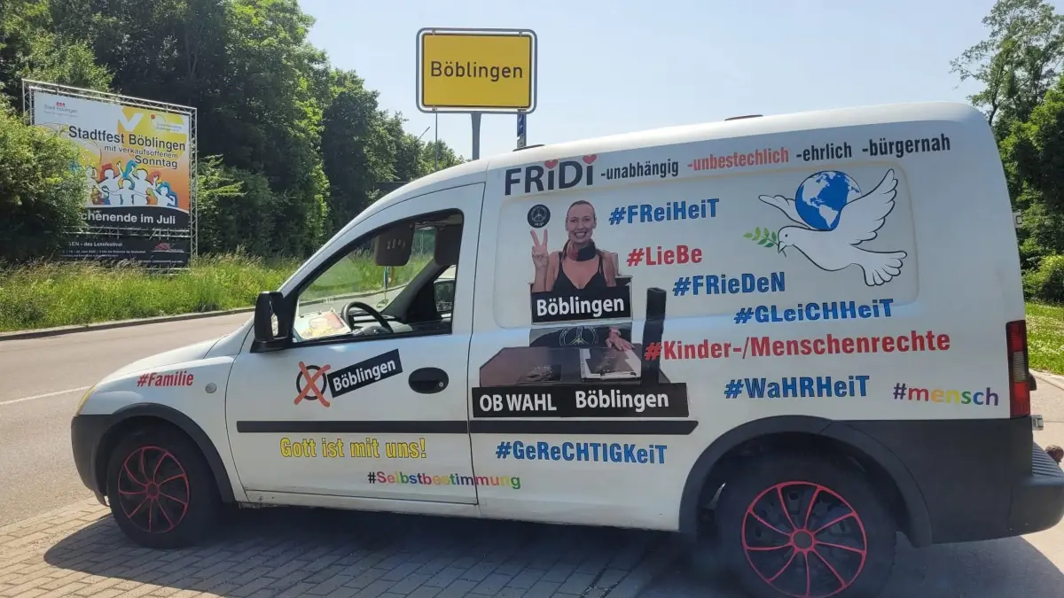 Wahlkampfmobil von Fridi Miller