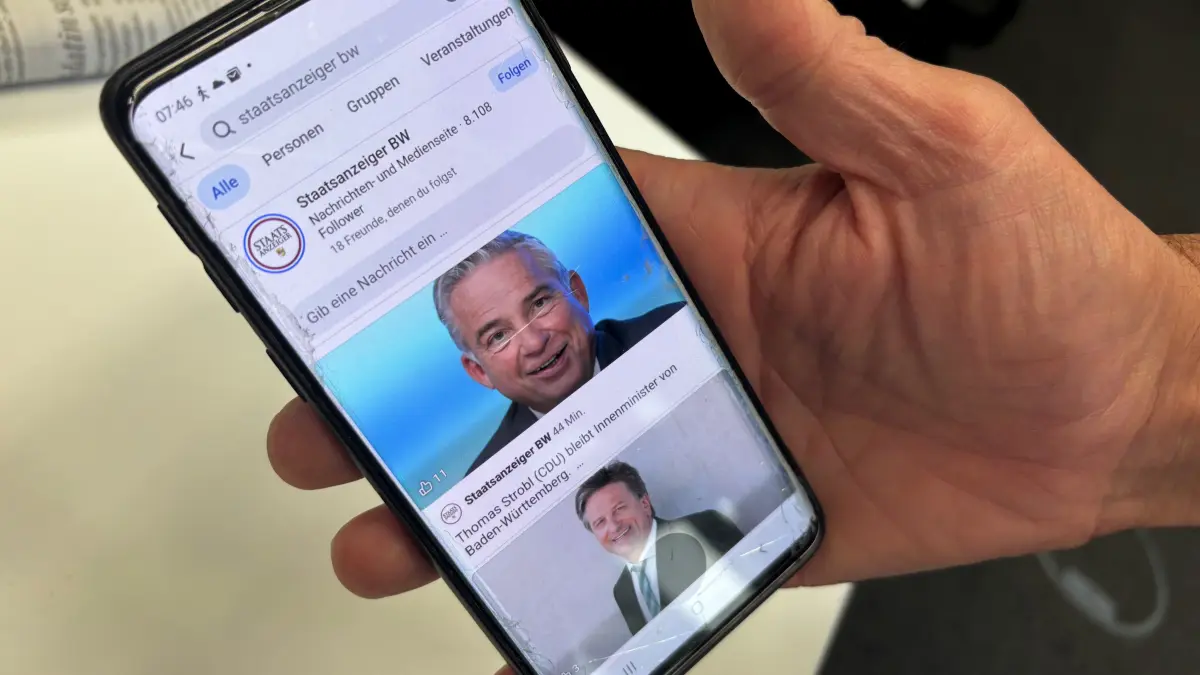 Panne beim Staatsanzeiger: Stündlich verkündet das Amtsblatt der Landesregierung auf seiner Facebook-Seite einen neuen alten Minister.