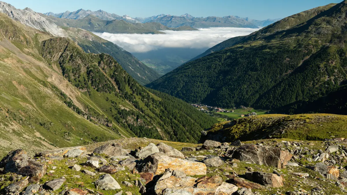Panorama des Sulden-Tals in Südtirol