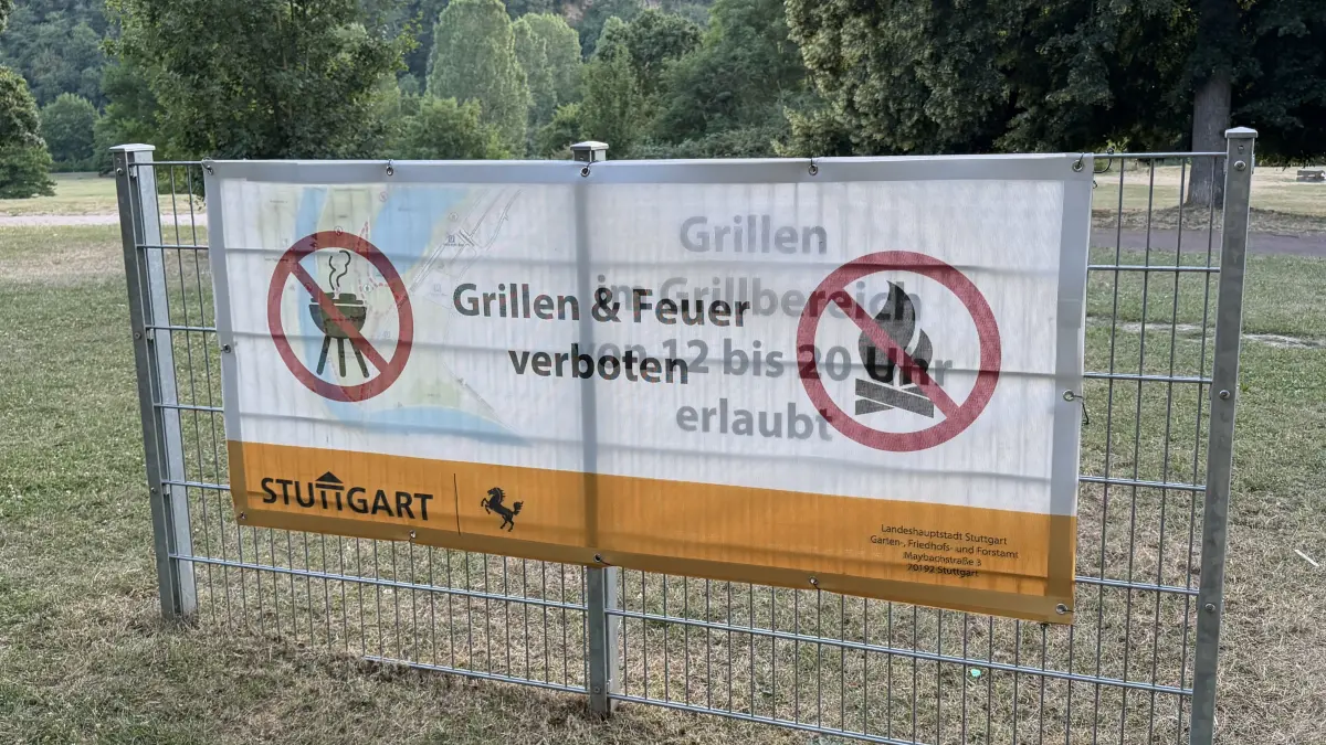 Derzeit herrscht Grillverbot am Max-Eyth-See wegen den heißen Temperaturen. Auch dies muss kontrolliert werden. Die Polizei kommt eigenen Angaben zufolge nur, wenn sie gerufen wird.
