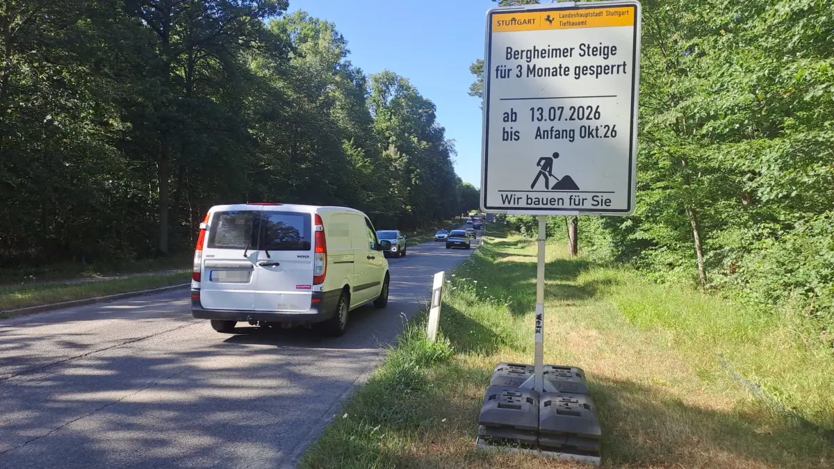 Die Bergheimer Steige ist bis Anfang Oktober gesperrt.