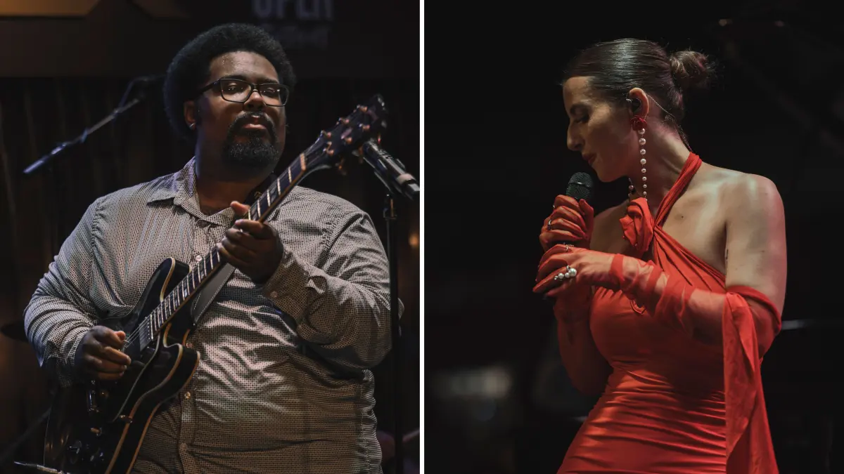 Der Gitarrist D. K. Harrell und die Sängerin Emma Smith sind bei den Jazz Open im Bix aufgetreten.
