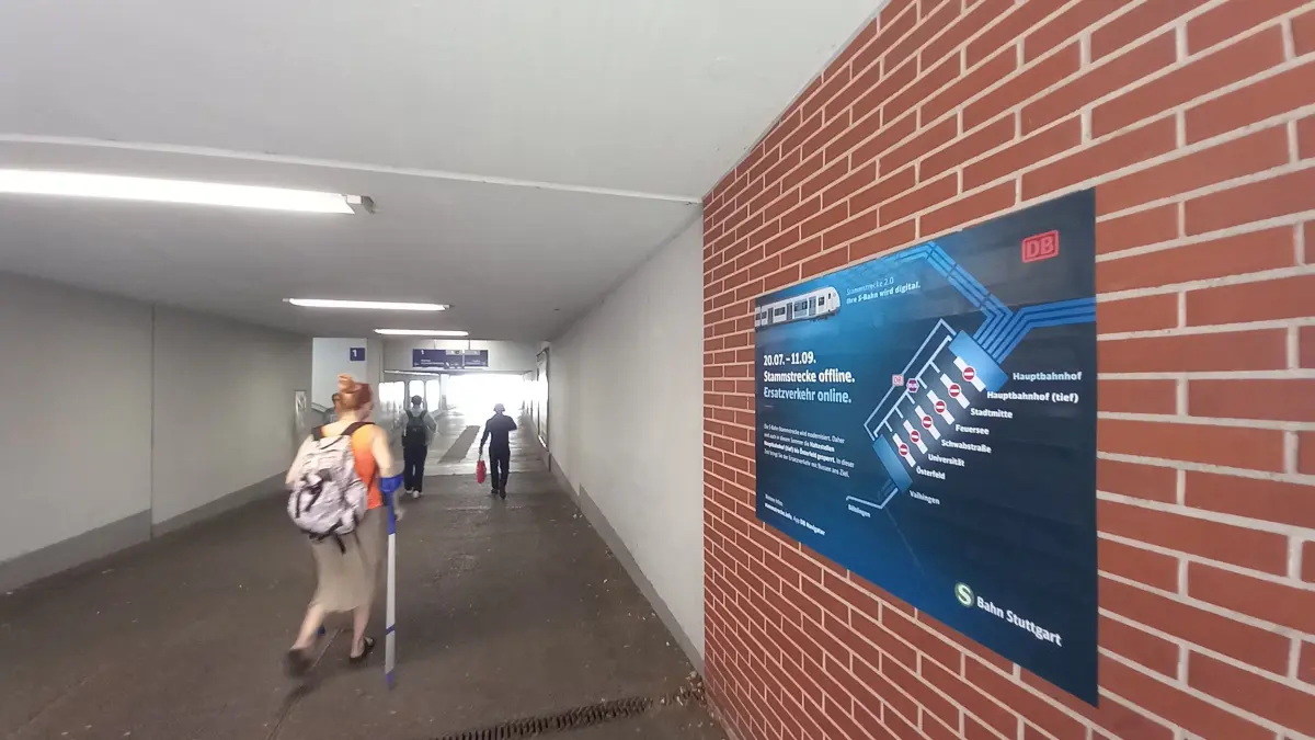 Fellbach Bahnhof: Information zur Stammstreckensperrung