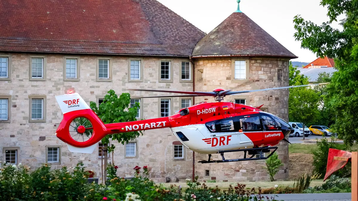 Rettungshubschrauber Christoph 51 im Schlosspark Schorndorf, 13.07.2026.