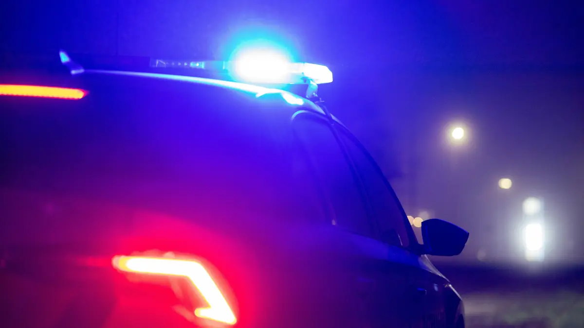 Blaulicht Nacht Polizei Streifenwagen Unfall Symbolfoto Schwabo LZ OV