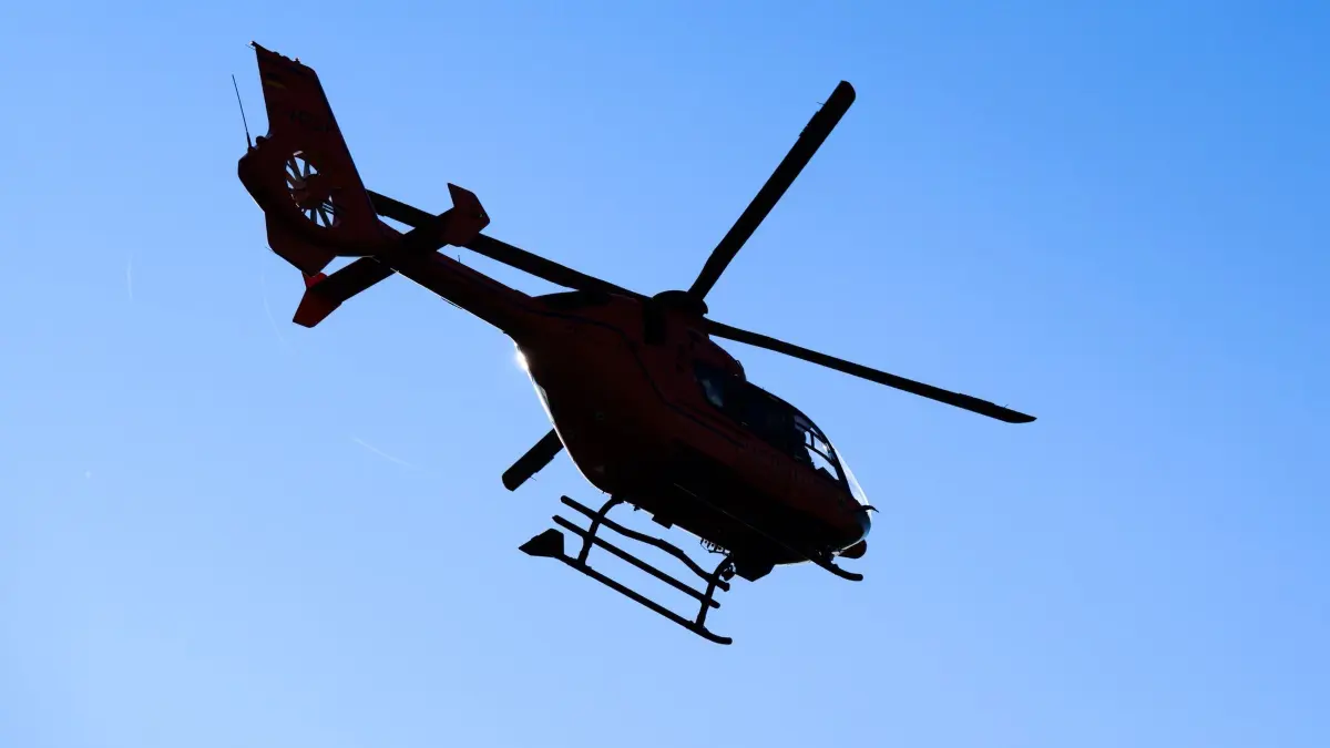 Ein Rettungshubschrauber der Luftrettung.