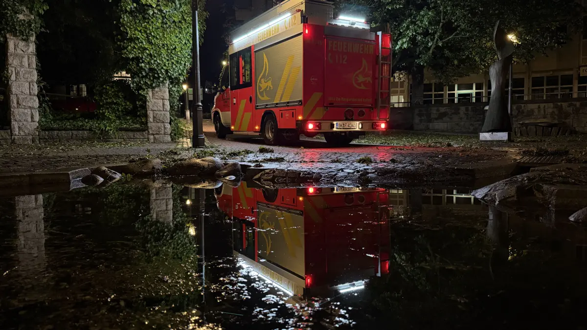 Unwetterzelle über Backnang