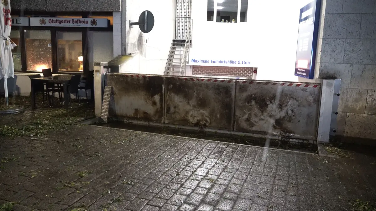 Unwetterzelle über Backnang
