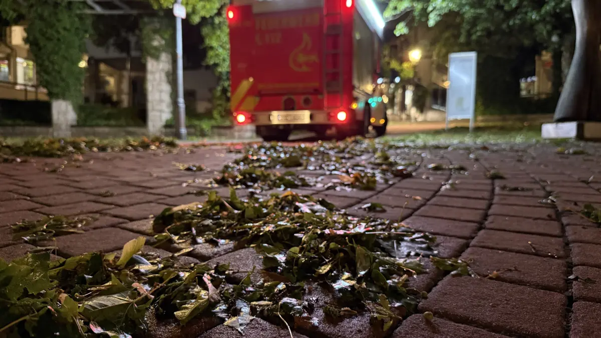 Unwetterzelle über Backnang