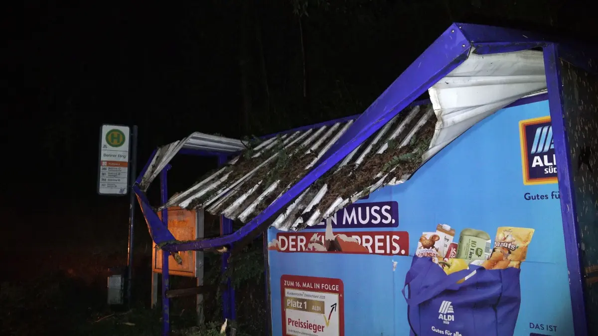 Unwetterzelle über Backnang