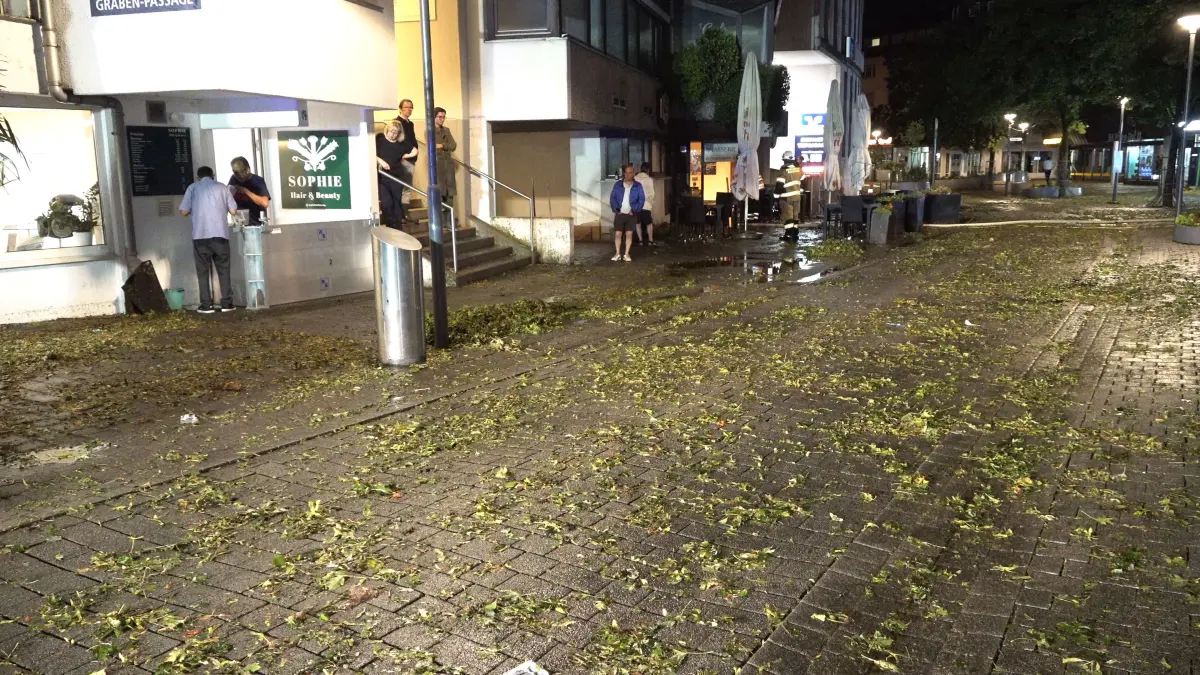 Unwetterzelle über Backnang