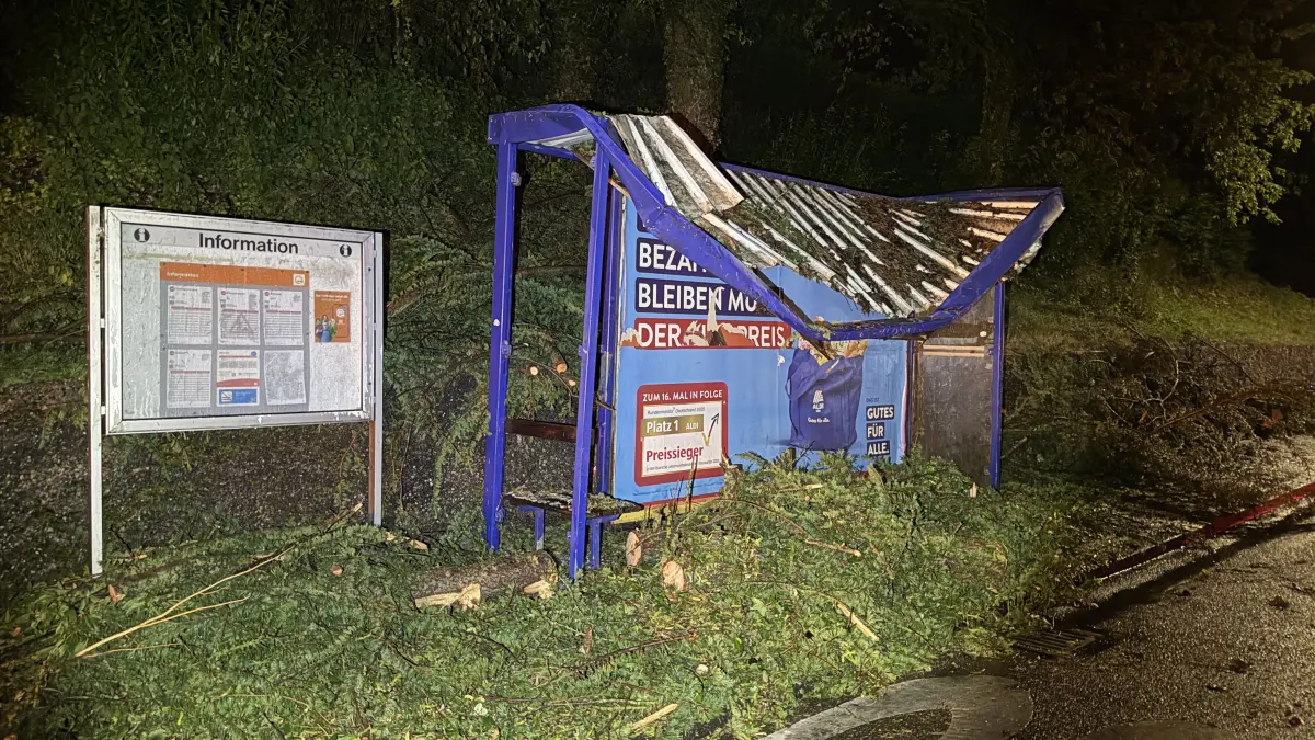 Unwetterzelle über Backnang