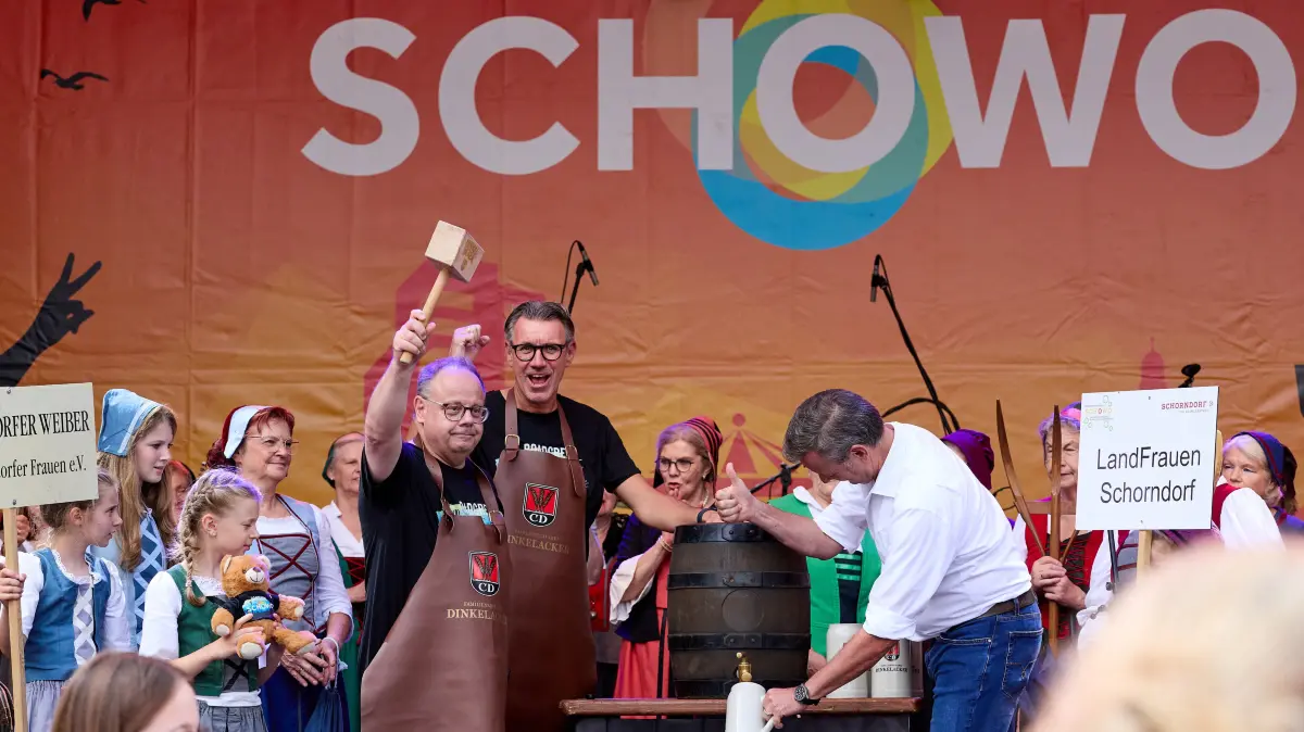 17.7.2026, Schorndorf: Auftakt und Fassanstich SchoWo 2026, Schorndorfer Woche.
No model release. Kein Einverständnis für Werbung, keine Weitergabe an Dritte.
(Fotograf & Urheber: Jan Potente, mobil +491782133550)