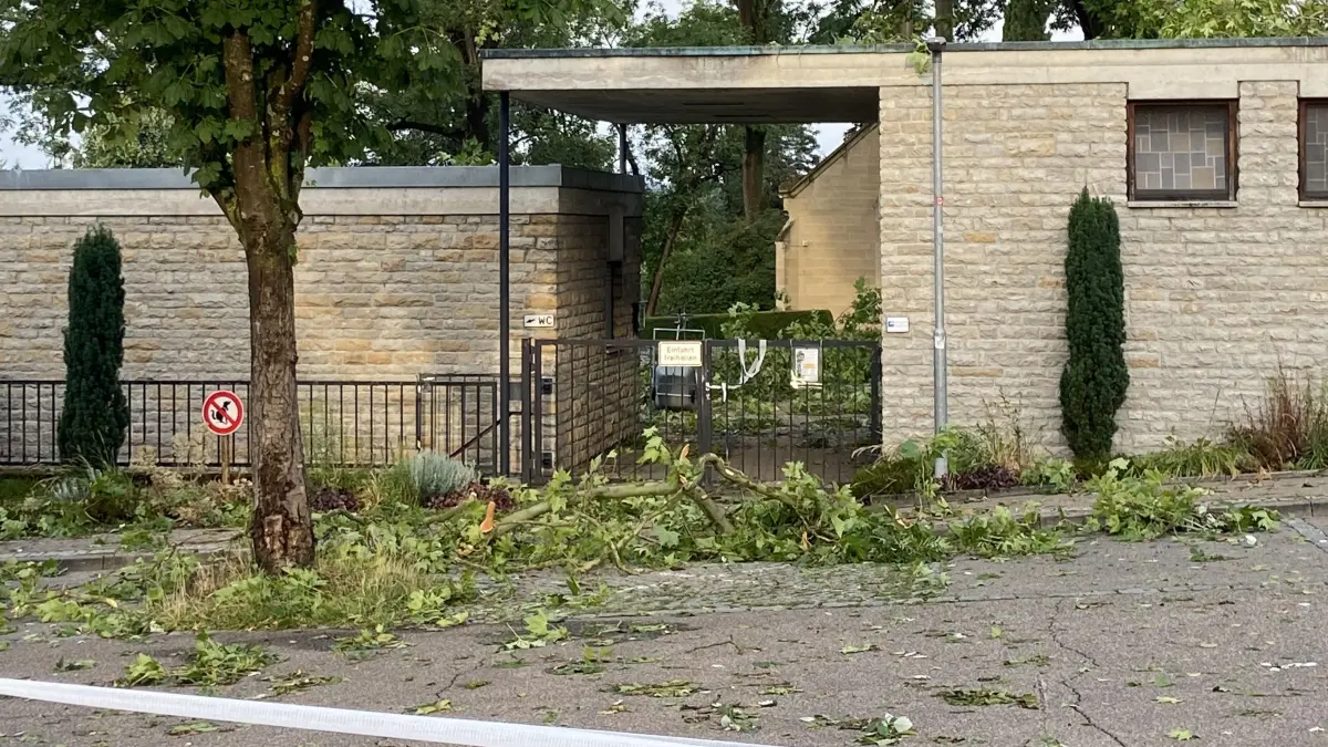 Friedhof Vaihingen an der Enz Unwetter
