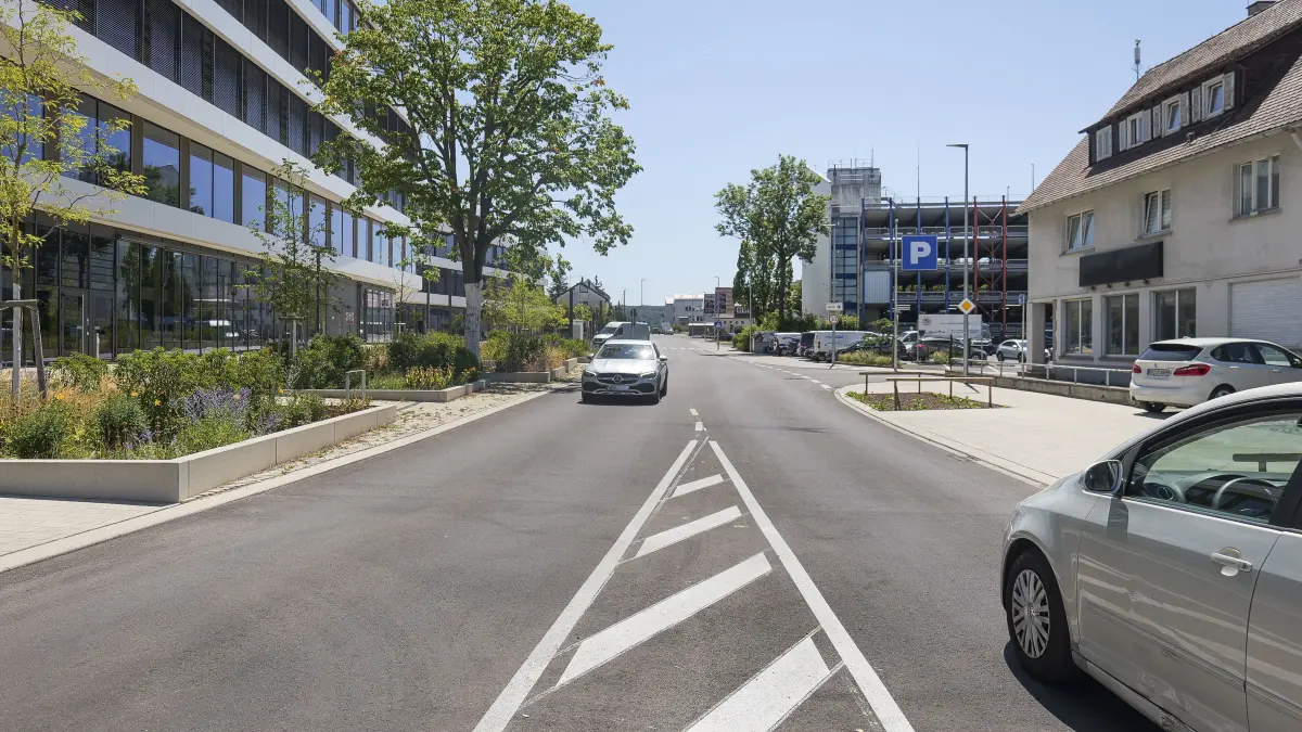 Poststrasse: Leonberg - Poststraße vor Bosch (zwischen Römerstr und Tankstelle)