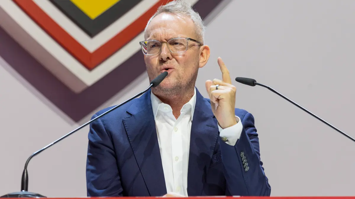26.07.26 VfB Stuttgart MGV 2026: 26.07.26 VfB Stuttgart MGV 2026 Deutschland, Stuttgart, 26.07.2026, Fussball, Bundesliga, Saison 2026/2027, VfB Stuttgart Mitgliederversammlung 2026: VfB Vorstand Alexander Wehrle. *** July 26, 2026 VfB Stuttgart General Members Meeting 2026 Germany, Stuttgart, July 26, 2026, Soccer, Bundesliga, 20262027 Season, VfB Stuttgart General Members Meeting 2026, VfB Executive Board Member Alexander Wehrle