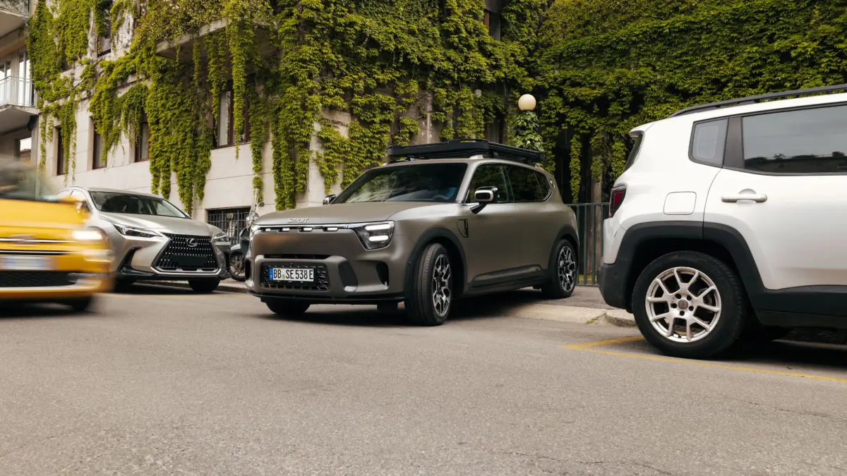 Selbst größere Elektroautos wie der smart #5 liegen in puncto Energieeffizienz vor vergleichbaren Verbrennern – vor allem im Stadtverkehr.