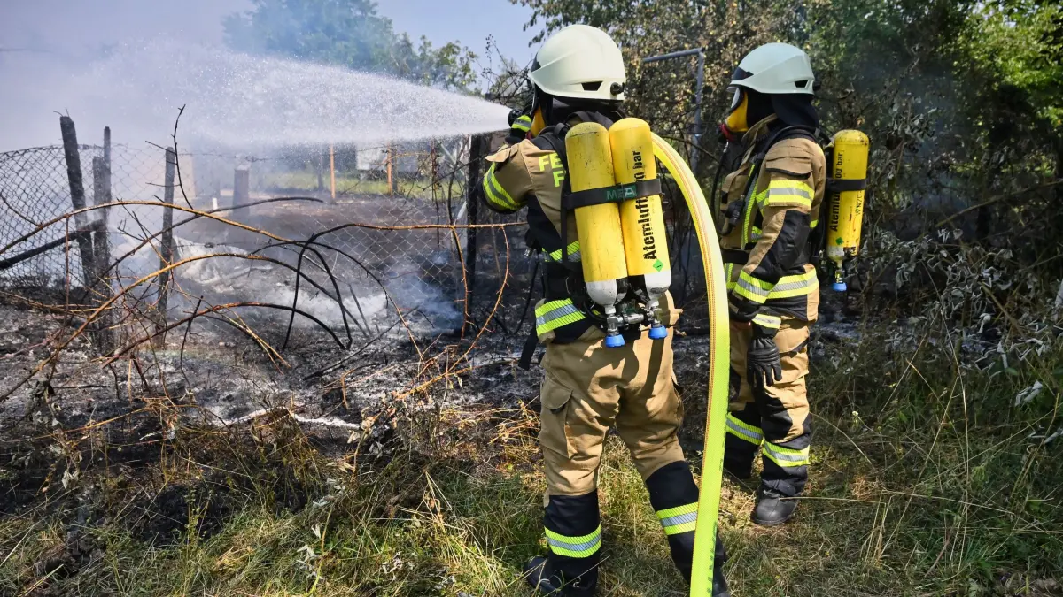 Brand an der Stettener Straße in Fellbach