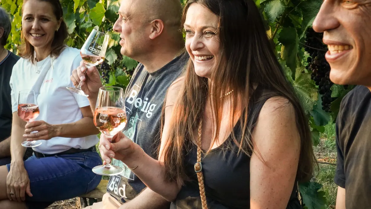 Gastro. Das Collegium Wirtemberg lädt zur Weinmeile. Hunderte Besucher genießen Wein und Sonnenuntergang in den Weinbergen mit Blick auf Stuttgart : Gastro. Das Collegium Wirtemberg lädt zur Weinmeile. Hunderte Besucher genießen Wein und Sonnenuntergang in den Weinbergen mit Blick auf Stuttgart