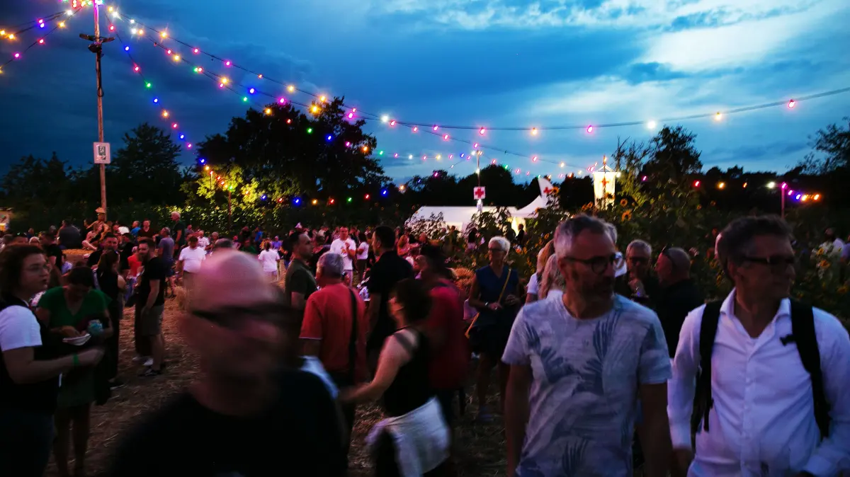 Goldgelb, Festival im Sonnenblumenfeld im Krummhardt/Aichwald. Foto: NightHawk. Archivfoto 2024