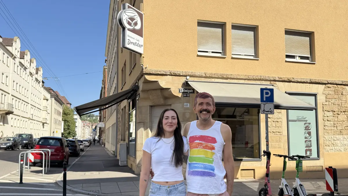 Content-Creatorin Diana Scholl und Neo-Bäcker Marko Spehar-Piehler freuen sich, der ehemaligen Bäckerei Dreßler neues Leben einzuhauchen.