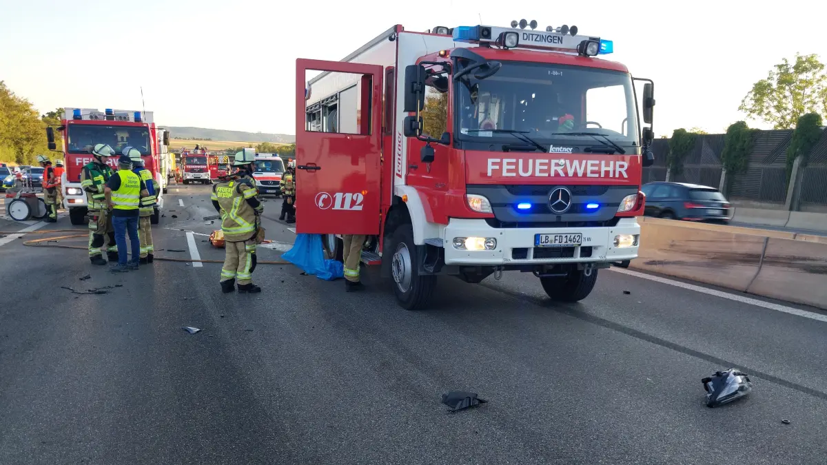 Unfall auf A81 Zuffenhausen