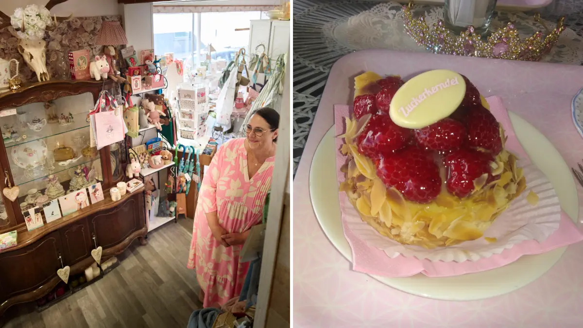 Tania Ventura in ihrem Ladencafé Zuckerkerndel in Endersbach