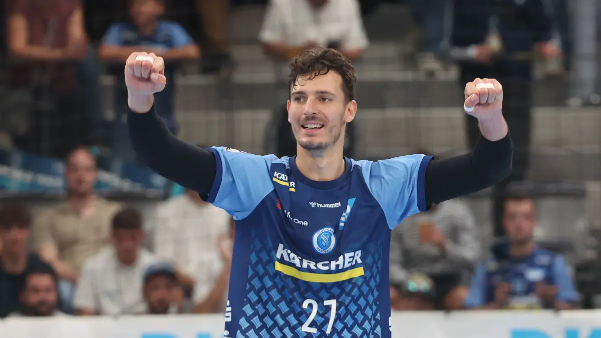BAU // Stuttgart , Handball Opel-HBL , TVB Stuttgart vs. Bergischer HC , Philipp Meyer ( TVB )