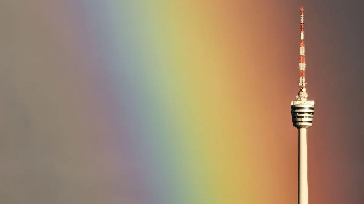 Regenbogen am Fernsehturm