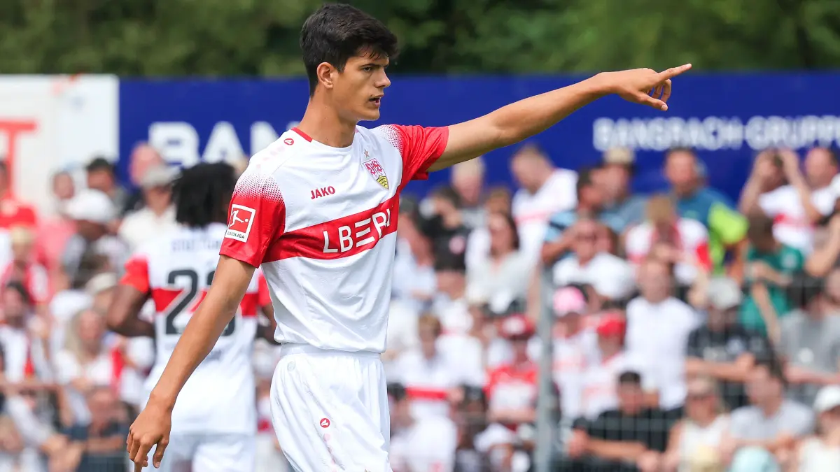 BAU // 19.07.2026, Deutschland, Balingen, Fußball Bundesliga, Saison 2026/2027, Testspiel,
TSG Balingen vs. VfB Stuttgart, Chema (VfB)